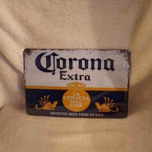 Corona tin sign